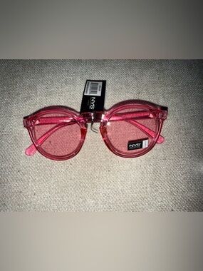 NYS Keningston Street Pink Round Sunglasses